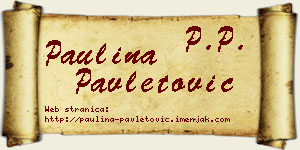 Paulina Pavletović vizit kartica